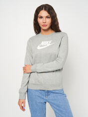 Акція на Світшот на флісі жіночий Nike W Nsw Club Flc Gx Std Crew DQ5832-063 M Сірий від Rozetka