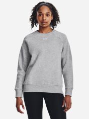 Акція на Світшот на флісі жіночий Under Armour UA Rival Fleece Crew 1379508-012 M Сірий від Rozetka