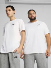 Акція на Футболка бавовняна довга чоловіча Puma Ess Small No.1 Logo Tee 68253402 XL Біла від Rozetka