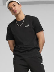 Акція на Футболка бавовняна довга чоловіча Puma Ess Small No.1 Logo Tee 68253401 2XL Чорна від Rozetka
