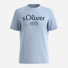 Акція на Футболка бавовняна довга чоловіча s.Oliver 10.3.16.12.130.2169624-50D1 6XL Блакитна від Rozetka