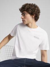 Акція на Футболка бавовняна довга чоловіча Puma Graphics 3 Circles Tee 68483402 S Біла від Rozetka