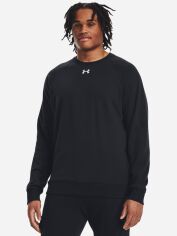Акція на Світшот на флісі чоловічий Under Armour UA Rival Fleece Crew 1379755-001 S Чорний від Rozetka