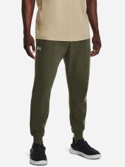Акція на Спортивні штани утеплені чоловічі Under Armour UA Rival Fleece Joggers 1379774-390 XL Хакі від Rozetka