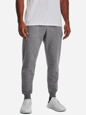 Акція на Спортивні штани утеплені чоловічі Under Armour UA Rival Fleece Joggers 1379774-025 L Сірі від Rozetka