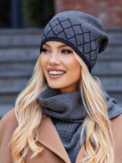 Акція на Шапка жіноча Kamea K.23.001.07 One Size Графітова від Rozetka