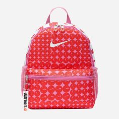 Акція на Рюкзак спортивний тканинний 11 л вміщує формат А4 Nike Y Nk Brsla Jdi Mni Bk-Aop Sp25 HM5547-646 Magic Flamingo/Picante Red/White від Rozetka