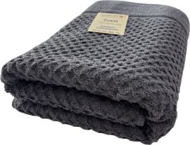 Акція на Рушник жаккардовий Lovely Svi для ванної готелів СПА 70 х 140 см Diamond Grid Сірий від Rozetka