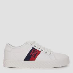 Акція на Жіночі кеди низькі Tommy Hilfiger 278699765 40 Білі від Rozetka