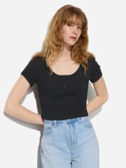 Акція на Футболка жіноча Uniqlo 36273330 M Чорна ( 1159831582) від Rozetka