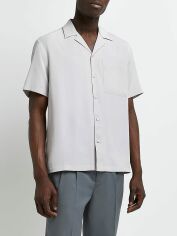 Акція на Сорочка бавовняна літня чоловіча River Island XAZ428944JZWK M Світло-сіра від Rozetka