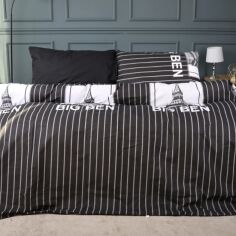 Акція на Комплект постільної білизни MirSon King Size 220х240 см Ranforce Elite 17-0750 Black BigBen від Rozetka