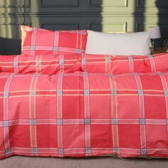 Акція на Комплект постільної білизни Mirson Сімейний 2 x 160 x 220 см 17-0765 Checkered Red Ranforce Elite від Rozetka