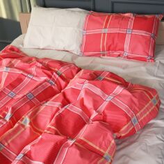 Акція на Комплект постільної білизни MirSon Полуторний 143х210 см 17-0765 Checkered red Бязь від Rozetka