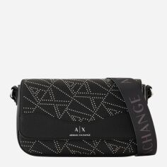 Акція на Сумка крос-боді через плече жіноча середня Armani Exchange 592027642 Чорна від Rozetka