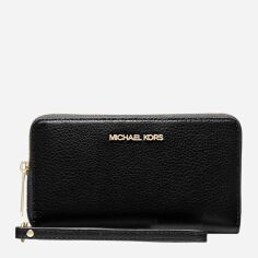 Акція на Гаманець жіночий шкіряний для карток Michael Kors 259398222 Чорний від Rozetka