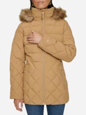 Акція на Куртка демісезонна з капюшоном жіноча Tommy Hilfiger 201259839 XS Бежева від Rozetka