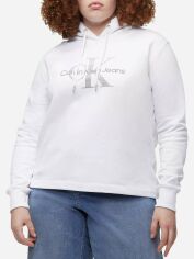 Акція на Худі жіноче Calvin Klein 221447921 4XL Біле від Rozetka