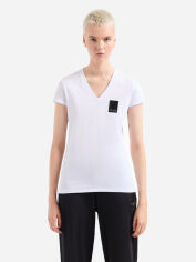 Акція на Футболка бавовняна жіноча Armani Exchange 156587057 L Біла з принтом ( 1159831608) від Rozetka