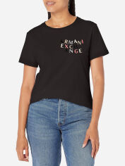 Акція на Футболка бавовняна жіноча Armani Exchange 553898856 2XL Чорна ( 1159831885) від Rozetka