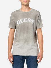 Акція на Футболка бавовняна довга чоловіча Guess 351626175 S Сіра від Rozetka