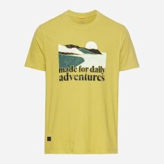 Акція на Футболка бавовняна довга чоловіча Camel Active T-Shirt 1/2 409700-5T17-33 L Жовта з принтом від Rozetka
