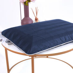 Акція на Подушка ортопедическая Classic 6048 Noble stripe Blue sea MirSon 43х59 см від Podushka