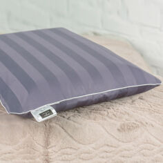 Акція на Подушка ортопедическая Classic 6047 Noble stripe Graphite MirSon 43х59 см від Podushka