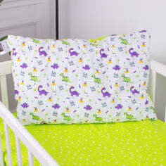 Акція на Подушка детская антиаллергенная 3800 Kids Time 18-0001 Hello Dino EcoSilk MirSon 40х60 см від Podushka