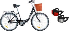 Акція на Набір Велосипед Ardis Lido СТВ AL 16.5" 26" 2024 Чорний + Комплект ліхтарів Jing Yi JY-267-6 Силіконовий (0283-3+00732) від Rozetka