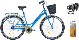 Акція на Набір Велосипед Ardis Florida СТВ 28" 19" 2024 Блакитний + Ліхтар передній Jing Yi JY-7012F-С USB + Ланцюг велосипедний Maya C410 1/2x1/8x112L (0945-3+29404_jny+00817) від Rozetka