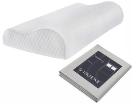 Акція на Набір U-tek Подушка Memory Wawe 58х40 см + Наволочка Memory Wawe L Boston Soft Grey Сатин Сіра 58х40х10.5 см (pWaweL+SG58401) від Rozetka