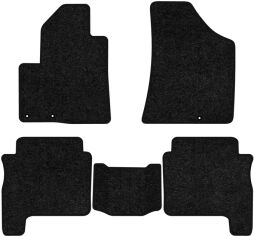 Акція на Ворсові килимки EVAtech Standard в салон авто для Hyundai Santa FE (CM) Restyling (Hinged Gas Pedal) 7 seats (3 clips) 2010-2012 2 покоління SUV EU Чорний кант від Rozetka
