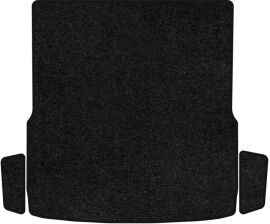 Акція на Ворсовий килимок EVAtech Standard в багажник авто для Volkswagen Passat (B6) (without armrest) 2005-2010 6 покоління Combi EU Чорний кант від Rozetka