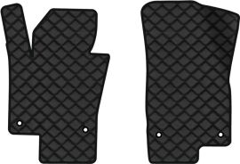 Акція на Килимки з екошкіри EVAtech ECO в салон авто передні для Passat (B6) (without armrest) Volkswagen 2005-2010 6 покоління Combi EU Екошкіра чорна з чорною ниткою чорний кант від Rozetka