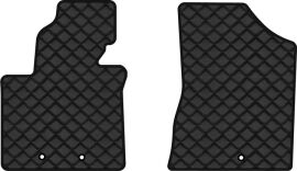 Акція на Килимки з екошкіри EVAtech ECO в салон авто передні для Sorento (XM) 7 seats Restyling Kia 2012-2014 2 покоління SUV EU Екошкіра чорна з чорною ниткою чорний кант від Rozetka