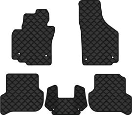 Акція на Килимки з екошкіри EVAtech ECO в салон авто для Altea XL MT Seat 2006-2015 1 покоління Minivan EU Екошкіра чорна з чорною ниткою чорний кант від Rozetka