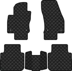 Акція на Килимки з екошкіри EVAtech ECO в салон авто для Tiguan Allspace 5 seats Volkswagen 2016-2020 1 покоління SUV EU Екошкіра чорна з чорною ниткою чорний кант від Rozetka