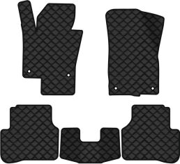 Акція на Килимки з екошкіри EVAtech ECO в салон авто для Passat (B6) (without armrest) Volkswagen 2005-2010 6 покоління Combi EU Екошкіра чорна з чорною ниткою чорний кант від Rozetka