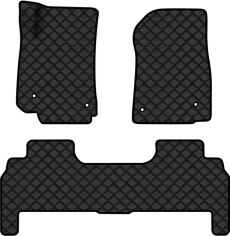 Акція на Килимки з екошкіри EVAtech ECO в салон авто для LX 570  5 seats Lexus 2008-2012 3 покоління SUV EU Екошкіра чорна з чорною ниткою чорний кант від Rozetka