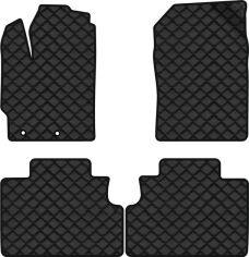 Акція на Килимки з екошкіри EVAtech ECO в салон авто для Yaris (III) (XP13) 5-doors Toyota 2011-2020 3 покоління Htb USA Екошкіра чорна з чорною ниткою чорний кант від Rozetka