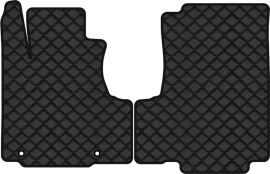 Акція на Килимки з екошкіри EVAtech ECO в салон авто передні для CR-V (with armrest) Honda 2007-2012 3 покоління SUV EU Екошкіра чорна з чорною ниткою чорний кант від Rozetka