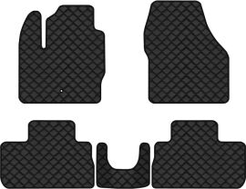 Акція на Килимки з екошкіри EVAtech ECO в салон авто для Freelander (L359) (1 clip) Land Rover 2006-2014 2 покоління SUV EU Екошкіра чорна з чорною ниткою чорний кант від Rozetka