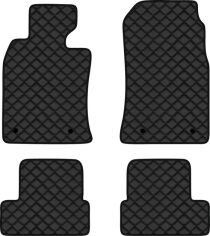 Акція на Килимки з екошкіри EVAtech ECO в салон авто для One (R50) MINI 2001-2006 1 покоління Htb EU Екошкіра чорна з чорною ниткою чорний кант від Rozetka