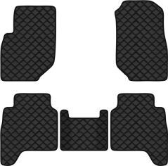 Акція на Килимки з екошкіри EVAtech ECO в салон авто для Terracan Hyundai 2001-2007 1 покоління SUV EU Екошкіра чорна з чорною ниткою чорний кант від Rozetka