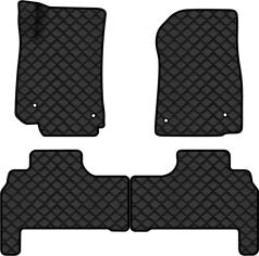 Акція на Килимки з екошкіри EVAtech ECO в салон авто для LX 570  5 seats Lexus 2008-2012 3 покоління SUV EU Екошкіра чорна з чорною ниткою чорний кант від Rozetka