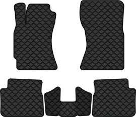Акція на Килимки з екошкіри EVAtech ECO в салон авто для Forester (SH) Subaru 2008-2013 3 покоління SUV USA Екошкіра чорна з чорною ниткою чорний кант від Rozetka