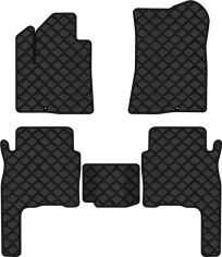 Акція на Килимки з екошкіри EVAtech ECO в салон авто для Santa FE (CM) 5 seats Hyundai 2006-2010 2 покоління SUV Korea Екошкіра чорна з чорною ниткою чорний кант від Rozetka