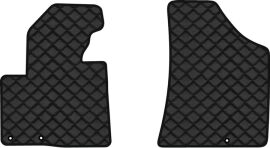 Акція на Килимки з екошкіри EVAtech ECO в салон авто передні для Santa FE (CM) Restyling (Floor Gas Pedal) 5 seats (3 clips) Hyundai 2010-2012 2 покоління SUV EU Екошкіра чорна з чорною ниткою чорний кант від Rozetka