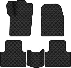 Акція на Килимки з екошкіри EVAtech ECO в салон авто для Grand Cherokee (WK2) Laredo Restyling Jeep 2013-2021 4 покоління SUV EU Екошкіра чорна з чорною ниткою чорний кант від Rozetka